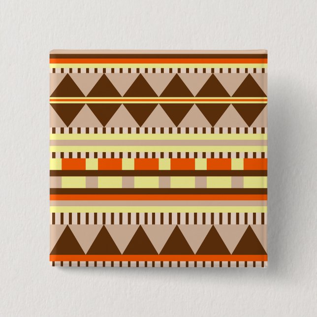 Geometric pattern 15 cm square badge (Front)