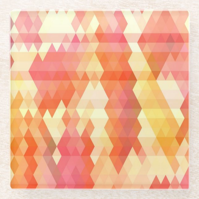 Geometric pattern 1 glass coaster (Front)