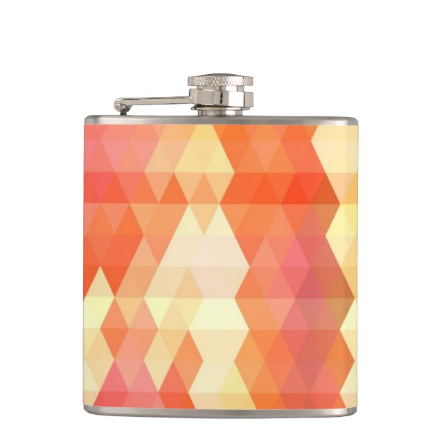 Geometric pattern 1 hip flask (Front)
