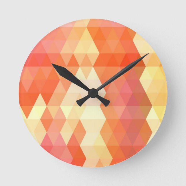Geometric pattern 1 round clock (Front)