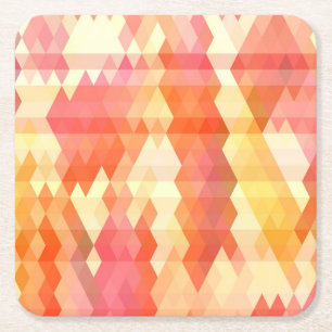 Geometric pattern 1 square paper coaster