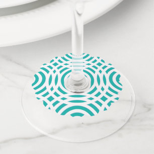 Geometric Pattern 20 Wine Glass Tag