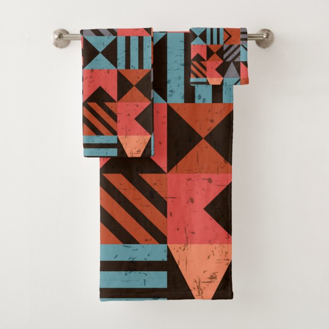 Geometric Pattern 28 Bath Towel Set (Insitu)