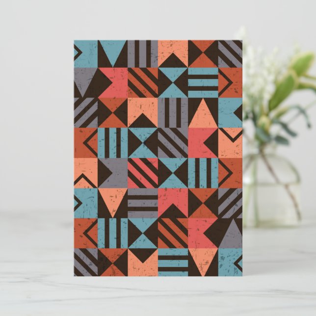 Geometric Pattern 28 Thank You Card (Standing Front)