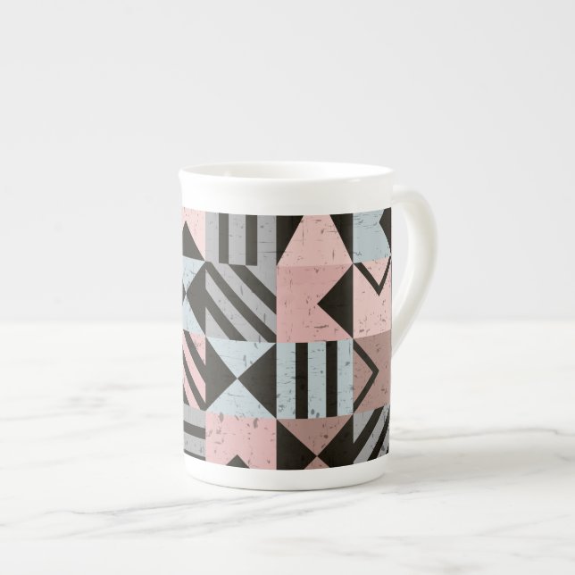 Geometric Pattern 29 Bone China Mug (Front Right)