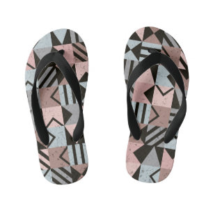Geometric Pattern 29 Kid's Flip Flops