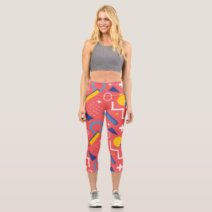 Geometric Pattern 2 Capri Leggings