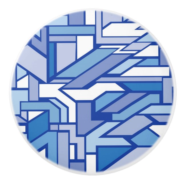 Geometric pattern 2 ceramic knob (Front)