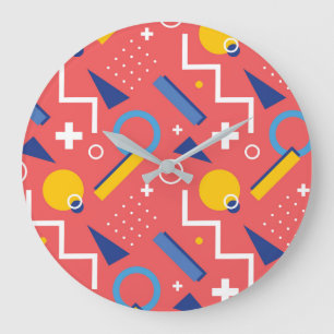 Geometric Pattern 2 Large Clock