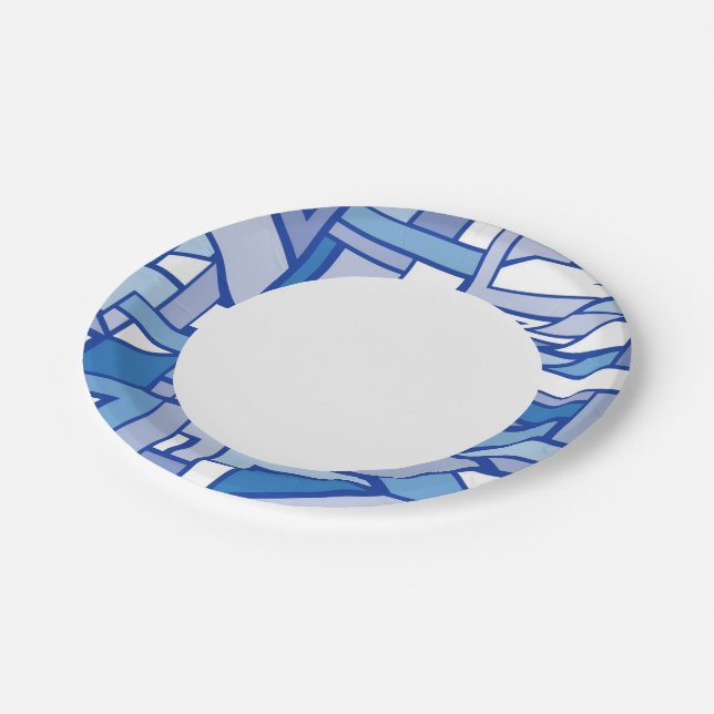 Geometric pattern 2 paper plate (Angled)