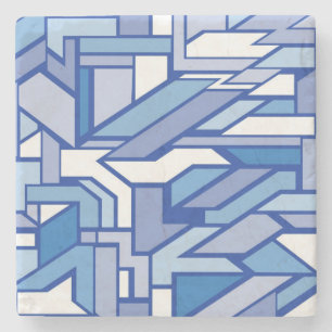Geometric pattern 2 stone coaster