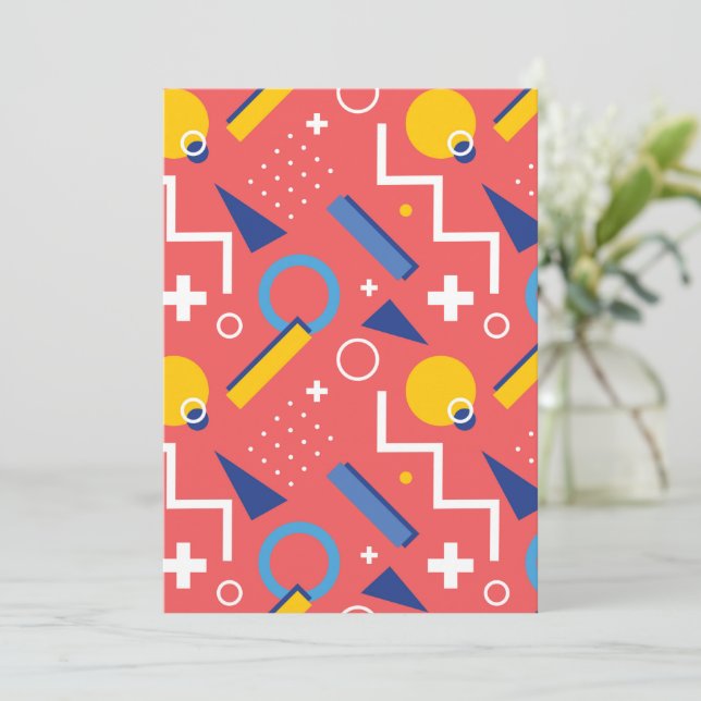 Geometric Pattern 2 Thank You Card (Standing Front)