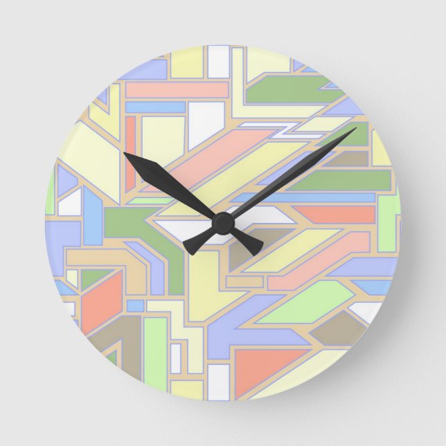 Geometric pattern 3 round clock (Front)