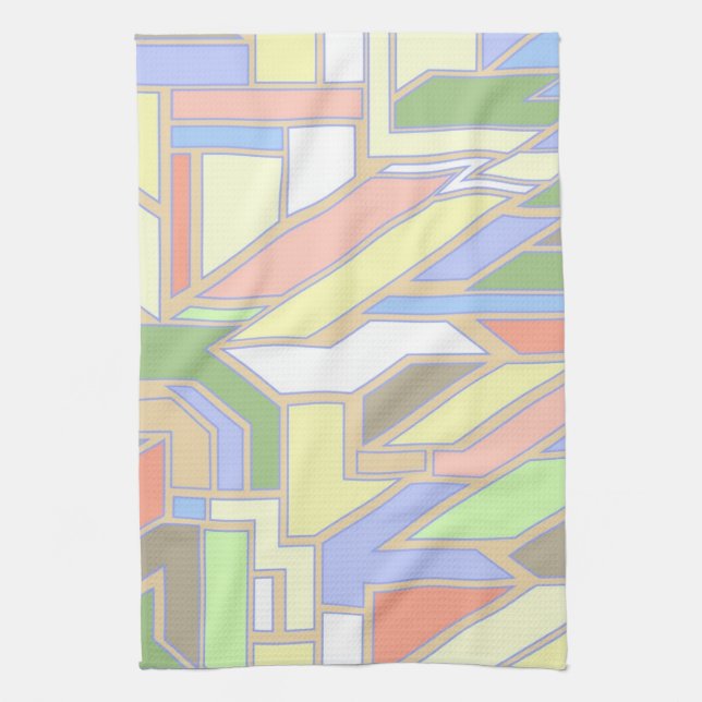 Geometric pattern 3 tea towel (Vertical)