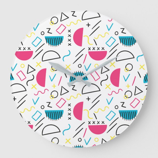 Geometric Pattern 5 Large Clock (Front)