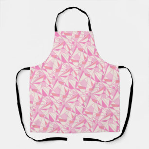 Geometric pattern abstract colour pink apron