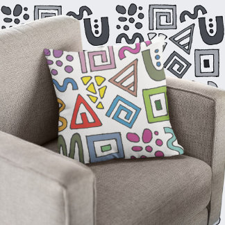 Geometric pattern abstract designs modern cushion