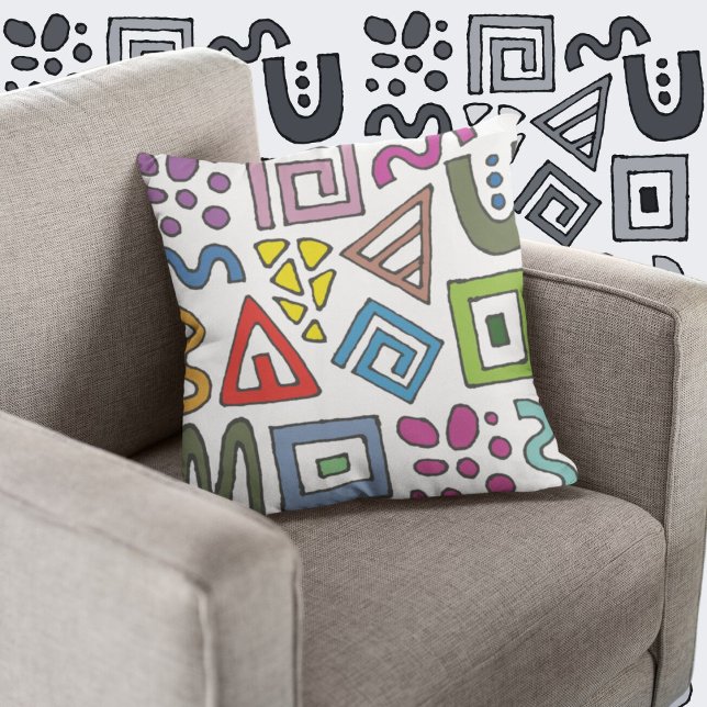 Geometric pattern abstract designs modern cushion (Abstract pattern cushion
)