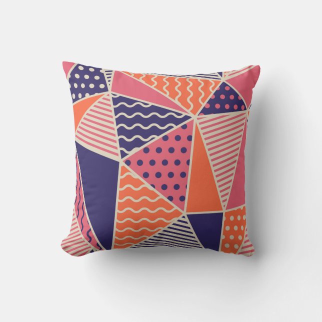 Geometric pattern. Abstract triangle background. V Cushion (Front)