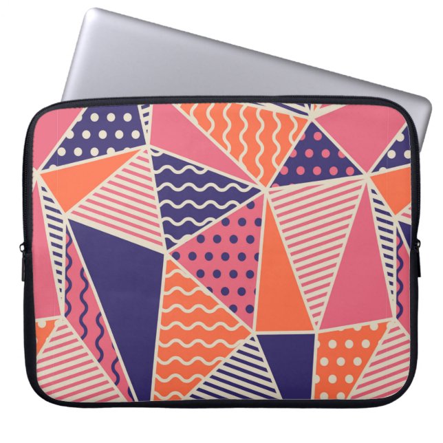 Geometric pattern. Abstract triangle background. V Laptop Sleeve (Front)