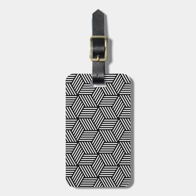 Geometric pattern art design luggage tag (Front Vertical)