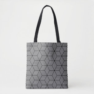 Geometric pattern art design tote bag