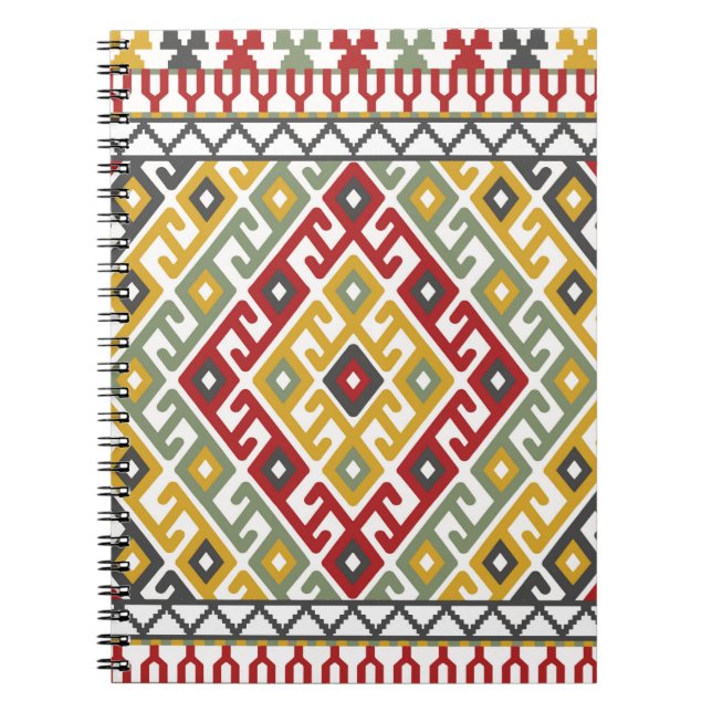 Geometric pattern background in Indian, Turkish st Notebook (Front)