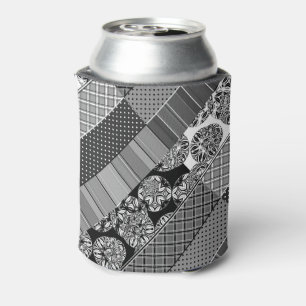  Geometric ,Pattern , black and white  Can Cooler