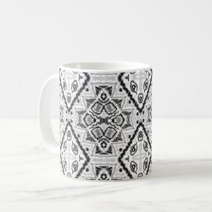  Geometric ,pattern , black and white  Coffee Mug