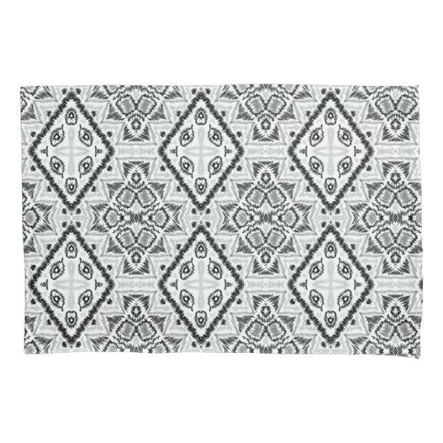  Geometric ,pattern , black and white   Pillowcase (Front)