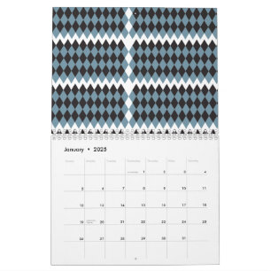Geometric Pattern Calendar   Modern Minimalist Pla