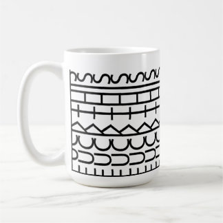  Geometric Pattern Ceramic Coffee Mug – Modern Art