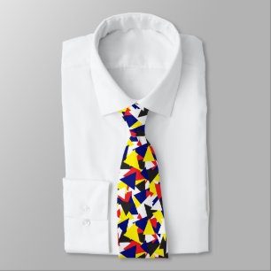Geometric Pattern Colourful Maritime Flags Tie