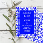 Geometric Pattern Custom B'nai Bat Bar Mitzvah  Invitation<br><div class="desc">Perfect card to announce a bar mitzvah, bat mitzvah or other Jewish celebration! Hand made art for you! FULLY CUSTOMIZABLE! Click on “Personalise” above to edit the text. Click "edit using design tool" to adjust the fonts, colours and placements and to delete the back side design if you prefer. Also...</div>