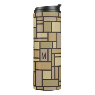 Geometric Pattern custom monogram tumbler