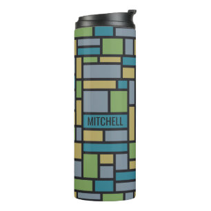 Geometric Pattern custom monogram tumbler