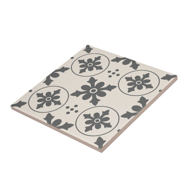 Geometric Pattern Decorative Ceramic Tile (Side)