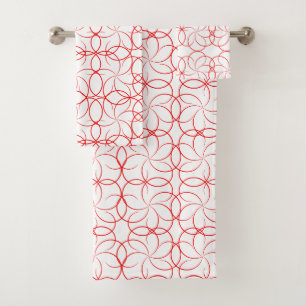 Geometric Pattern Design Bath Towel Set