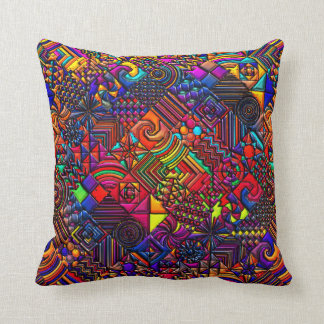 Geometric Pattern Digital Quilt Modern Retro Art Cushion
