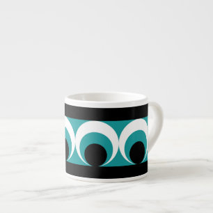 Geometric pattern espresso cup