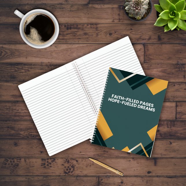 Geometric Pattern Faith Inspirational Quote Notebook (Creator Uploaded)