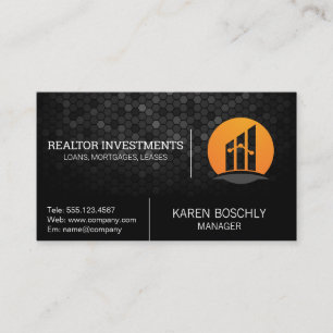 Geometric Pattern   Finance Logo Business Card
