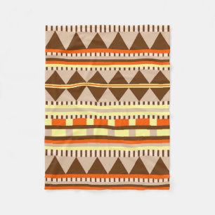 Geometric pattern fleece blanket