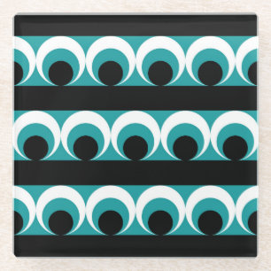 Geometric pattern glass coaster