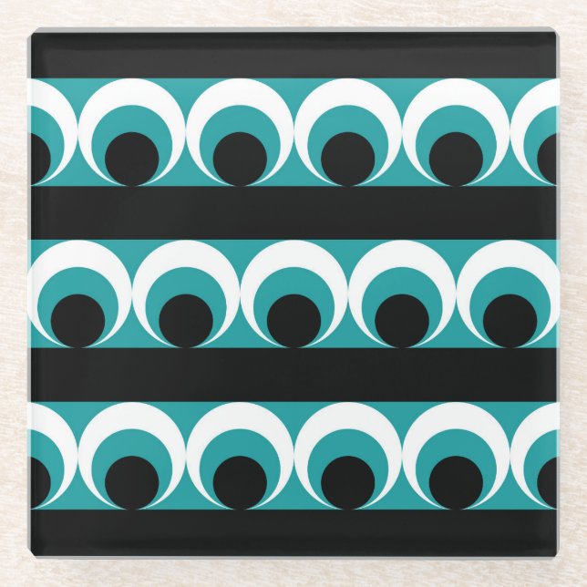 Geometric pattern glass coaster (Front)