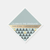Geometric Pattern Graduation Party  Napkin (Corner)