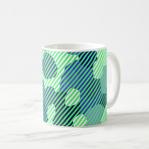 Geometric pattern green shades coffee mug