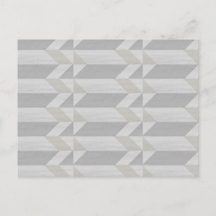 geometric pattern grey wood postcard