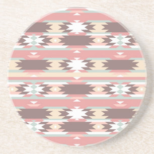 Geometric pattern in aztec style 2 coaster