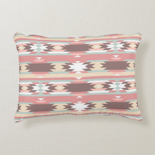 Geometric pattern in aztec style 2 decorative cushion